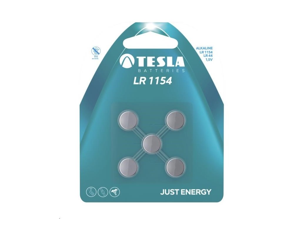 Tesla 1099137141 - LR 1154 Alkalická baterie (LR44), BLISTER/5 KS