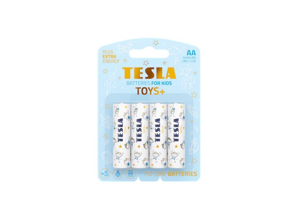 Tesla 1099137292 - TOYS+ BOY alkalická tužková baterie AA (LR06, blister) 4 ks