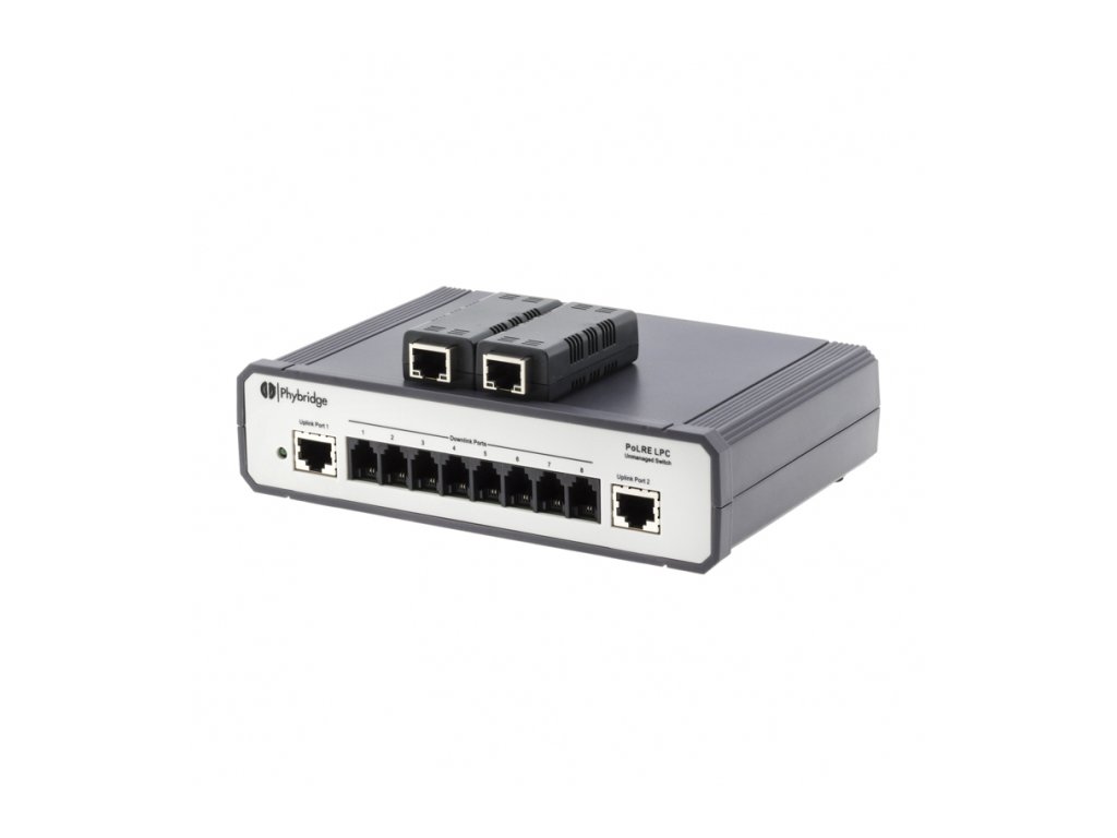 2N NVT Phybridge NVT PoLRE LPC Switch, 2xRJ-45, 8xRJ-11, 10 Mbps, PoE + 2 x NVT PhyLink Adapter, 1xRJ-45, 1xRJ-11