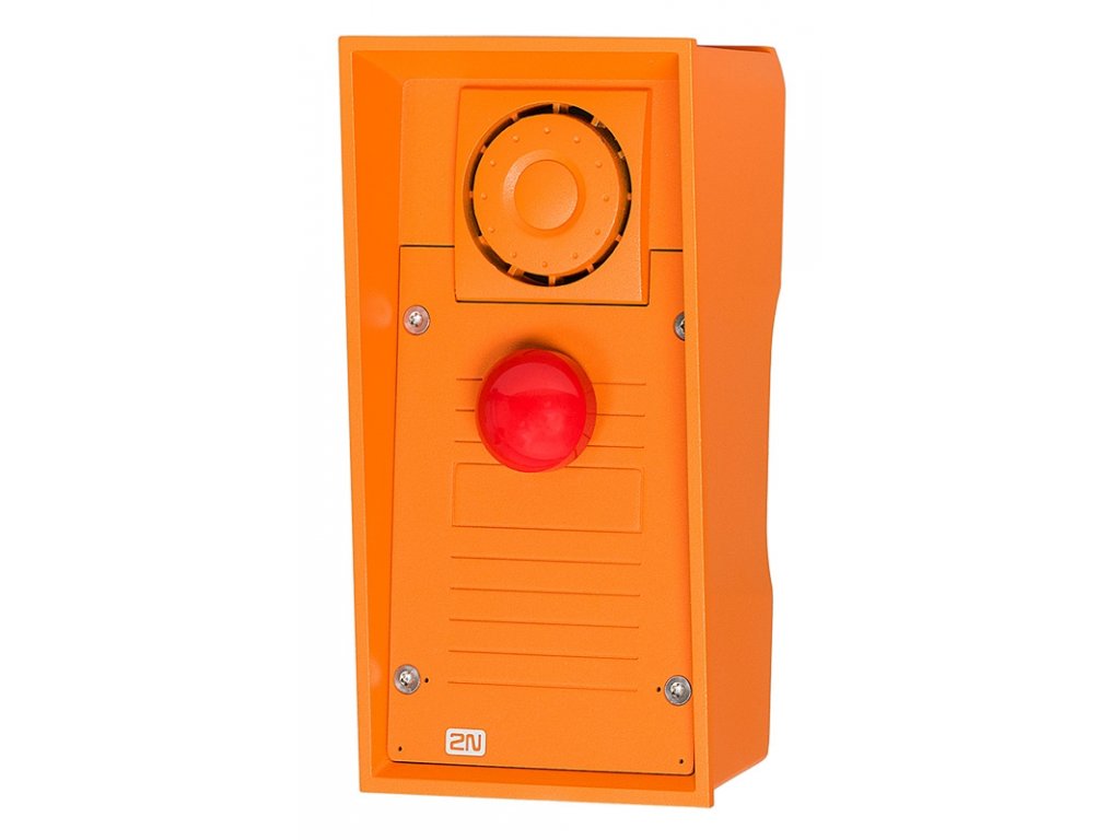 2N IP Safety dveřní interkom, 1 červené nouzové tlačítko, IP69K, 10W