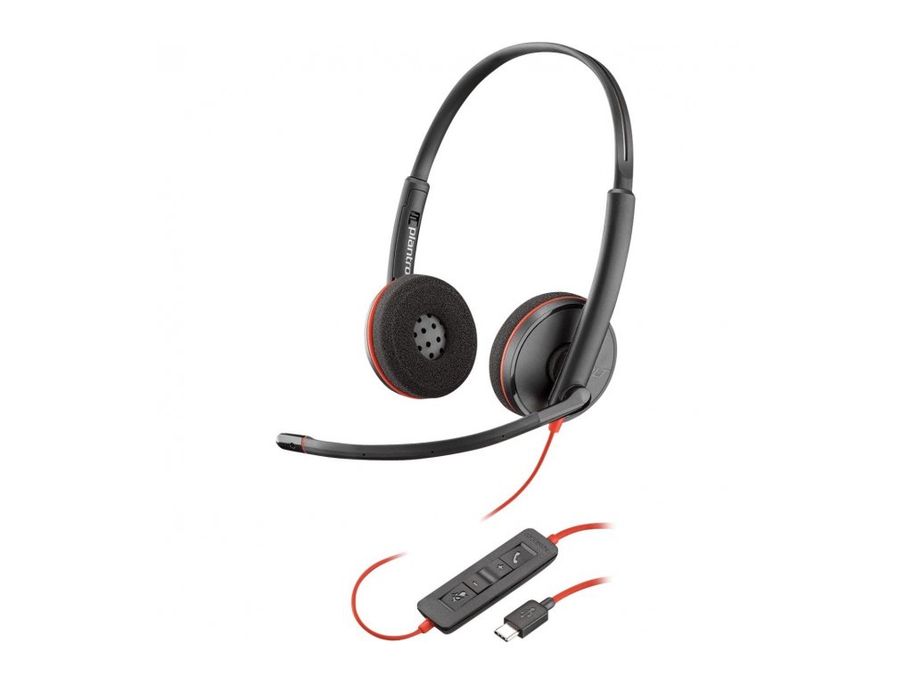 Blackwire C3220 USB-C - náhlavní souprava pro PC/mobil na obě uši, spona přes hlavu, tl. přijmu, USB-C (209749-101)