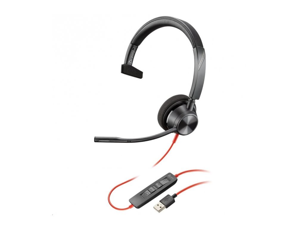 Blackwire C3310 USB-A - náhlavní souprava pro PC na jedno ucho, spona přes hlavu, tl. přijmu, USB (212703-01)