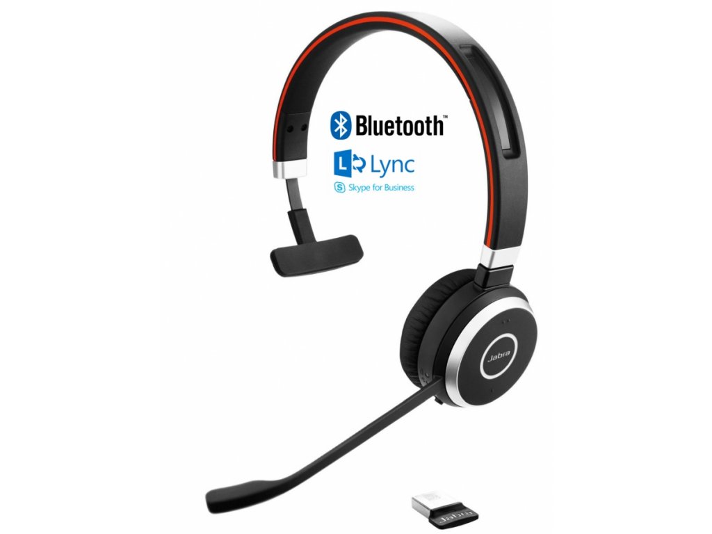 Evolve 65 Mono MS 6593-823-309 - bezdrátová náhlavní souprava pro PC, Bluetooth, USB, spona přes hlavu, na jedno ucho