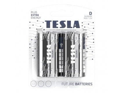 Tesla 1099137219 - SILVER+ Alkalická baterie D (LR20, velký monočlánek, blister) 2 ks