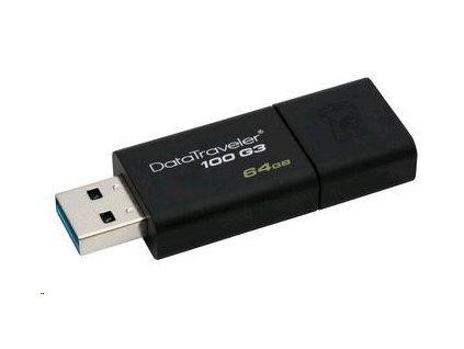 Kingston DT100G3/64GB - DataTraveler DT100 Gen 3 - USB flash disk - 64 GB