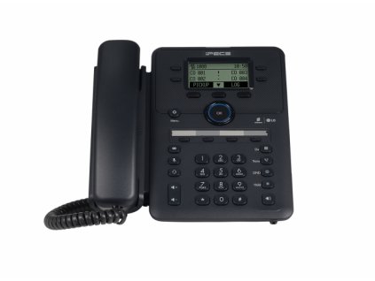 1020i IP telefon, 4-řád. černobílý displej, 2,8", 16 progr. tl., hlasitý tel., černý