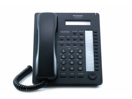 Panasonic KX-AT7730NE-B systémový telefon s displ. 1x16 znaků pro KX-TA308/616/TES824/TEM824/TEA308/TA308/TA616, černá