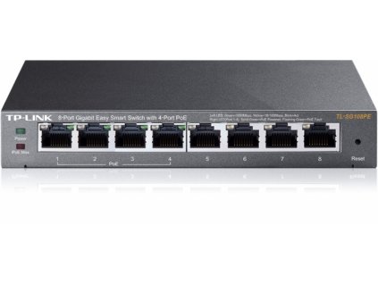 TP-Link TL-SG108PE - 8x Gigabit Desktop Switch, 4x PoE 802.3af 55W